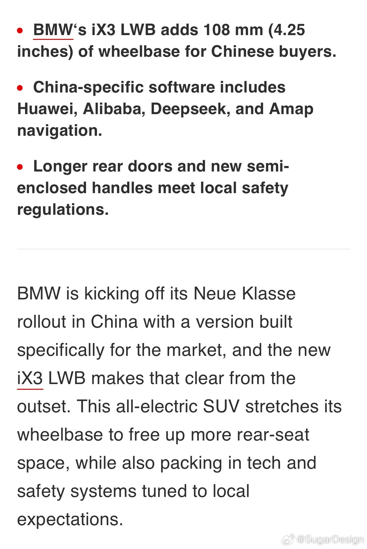 看来老外也是着实想要国产ix3 L的门把手和智驾功能了以前我们羡慕其他市场的一些