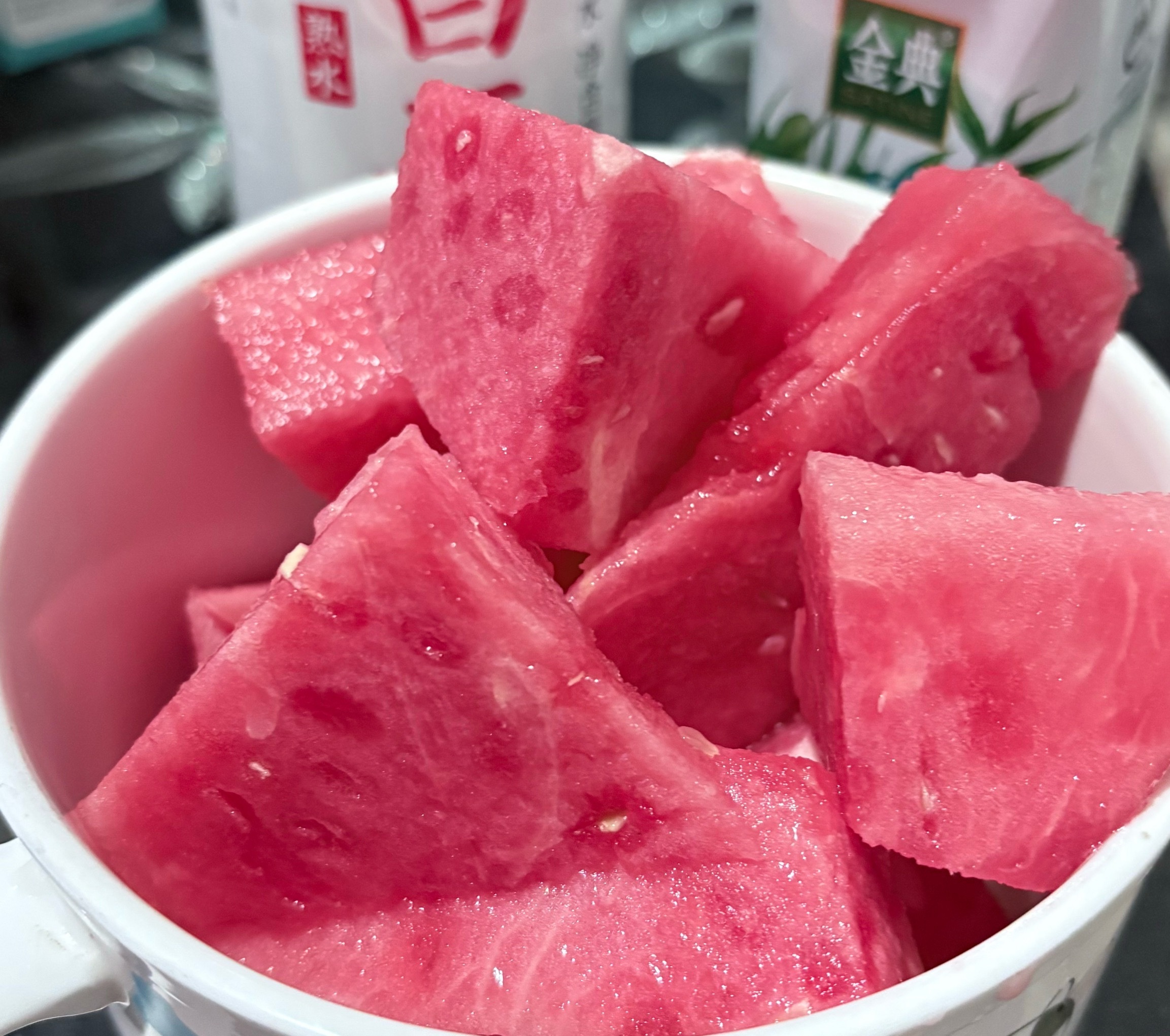 西瓜西瓜 我爱吃西瓜 好甜啊 好吃 