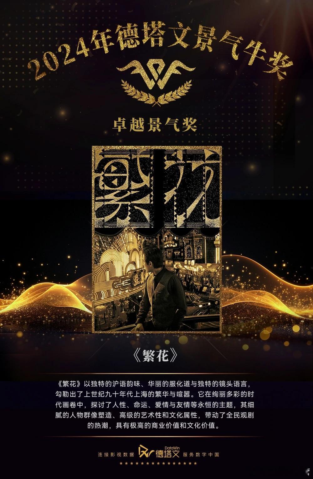 2024年德塔文景气牛奖——卓越景气奖《繁花》获奖关键词：细腻的人物群像塑造、高