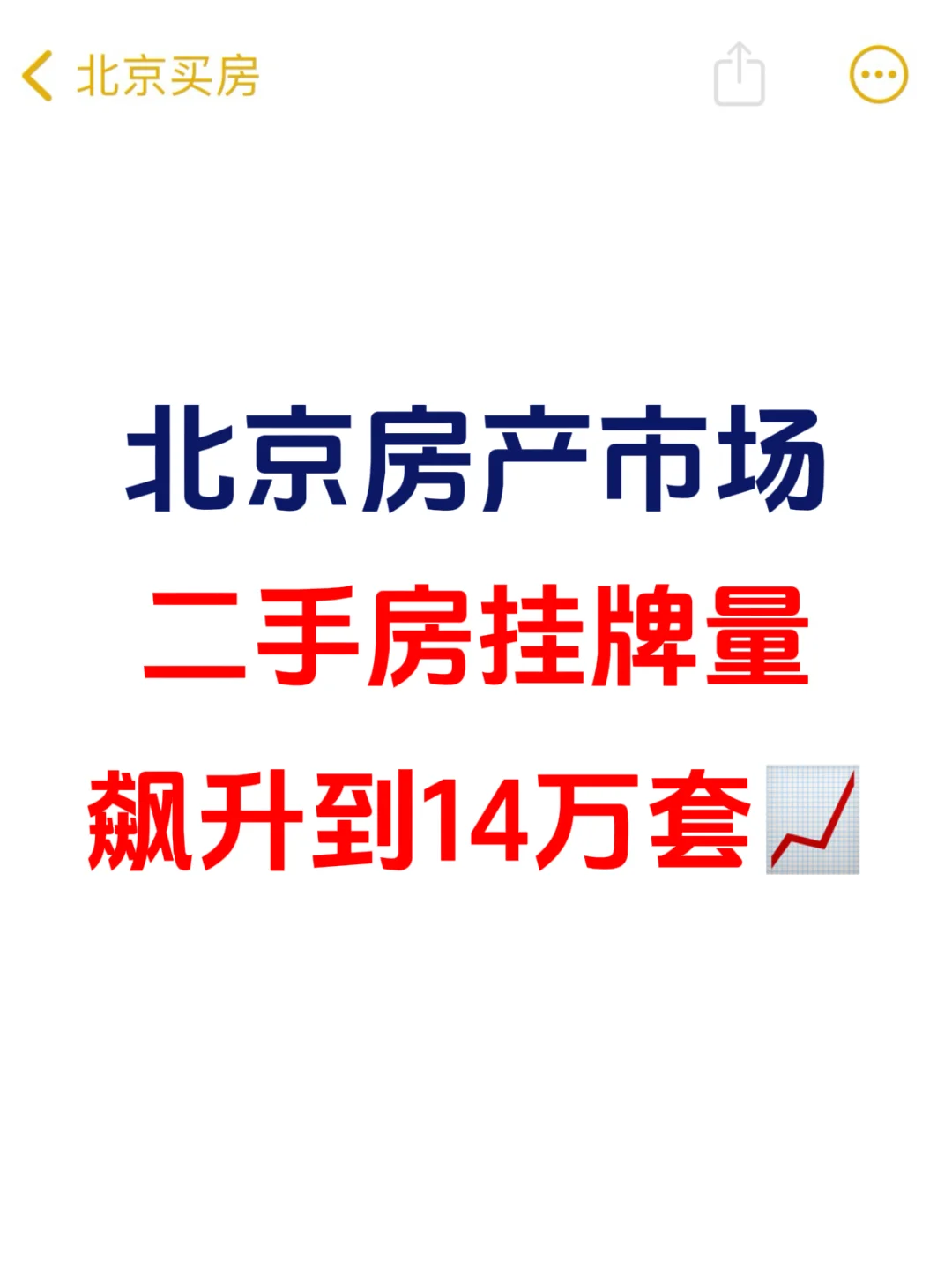 北京楼市，挂牌量飙升至14万套📈