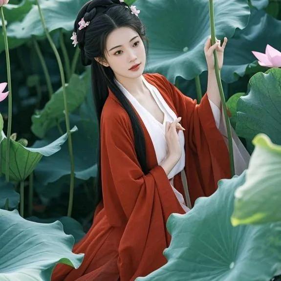 古风少女 荷花仙子 汉服之美 仙气飘飘 古风摄影古装国风小仙女 国风汉服美女 女