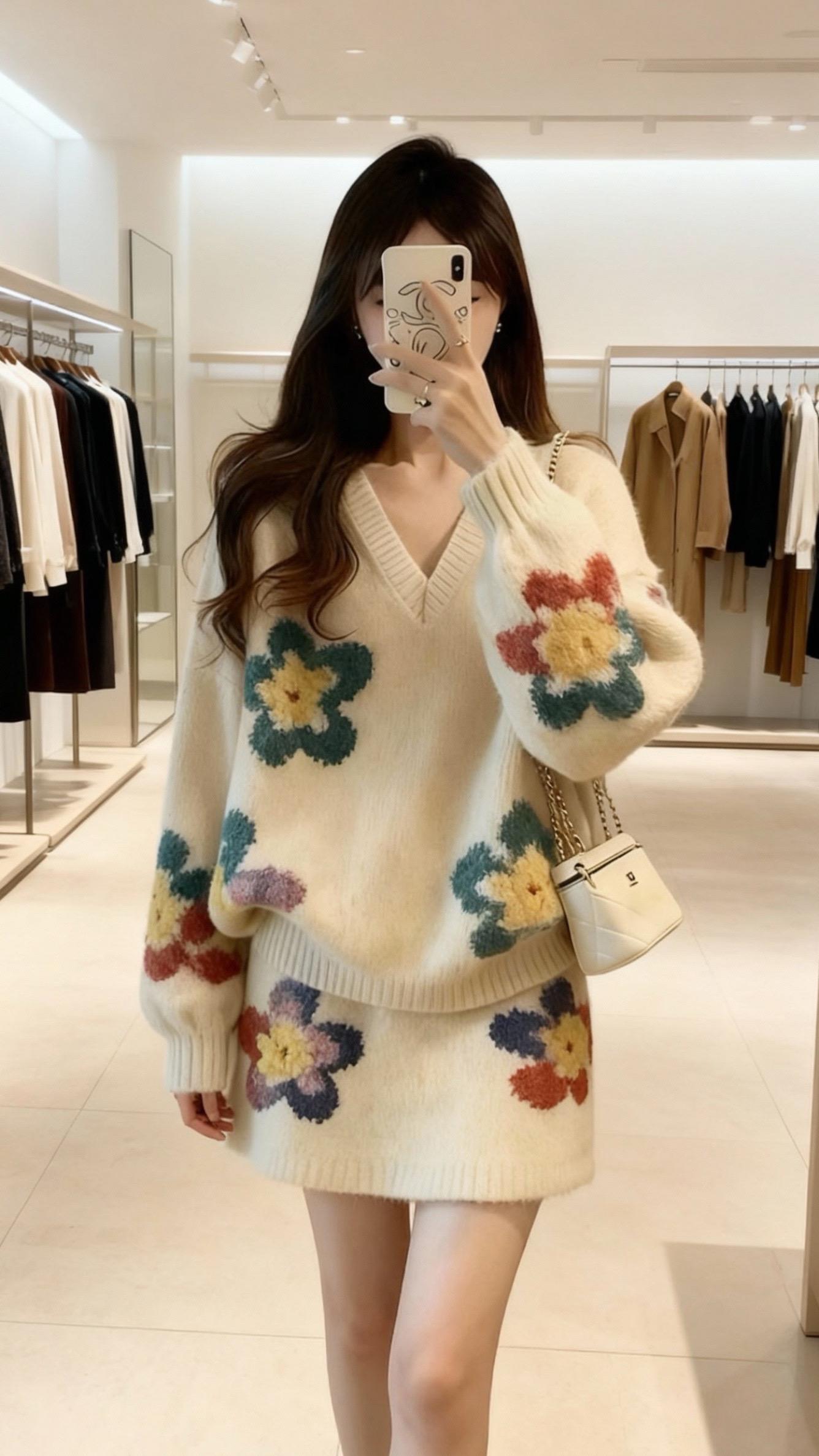 韩系穿搭撞色搭配 漂亮内搭让我赢在了穿搭起跑线温柔风穿搭 甜美穿搭