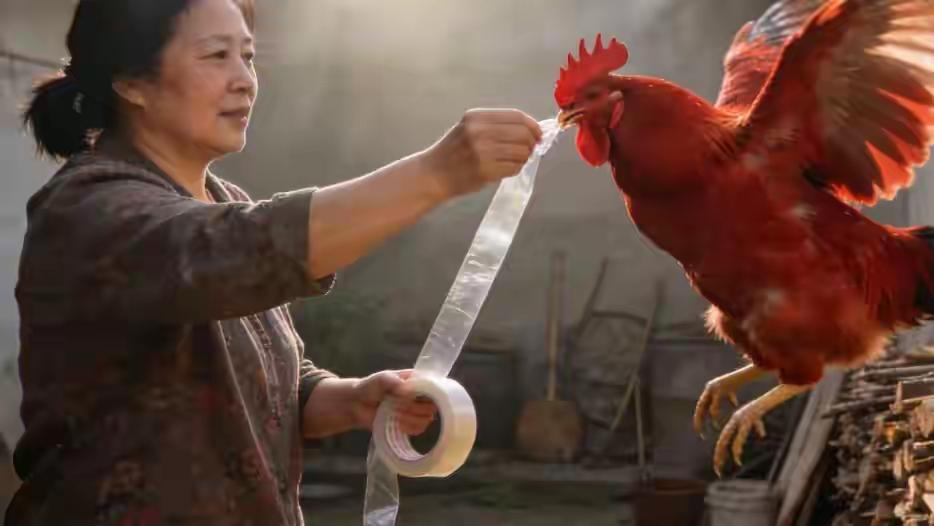 福建女子嫌公鸡打鸣太吵竟用胶带封嘴，结果鸡照叫不误！网友笑疯：它用的是“腹语”，