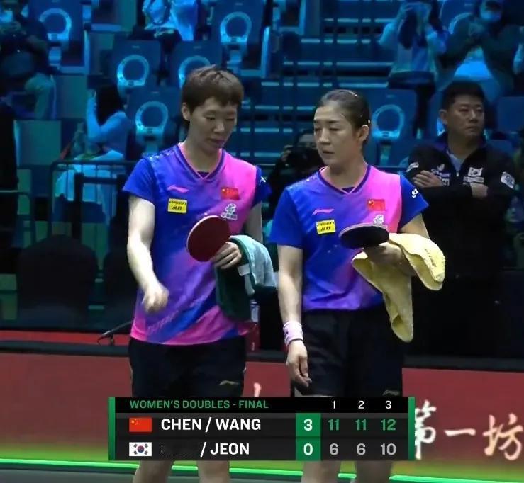  恭喜🏓中国队再收wtt大满贯沙特站两项双打冠军🥇🥇
女双决赛
陈梦/王曼