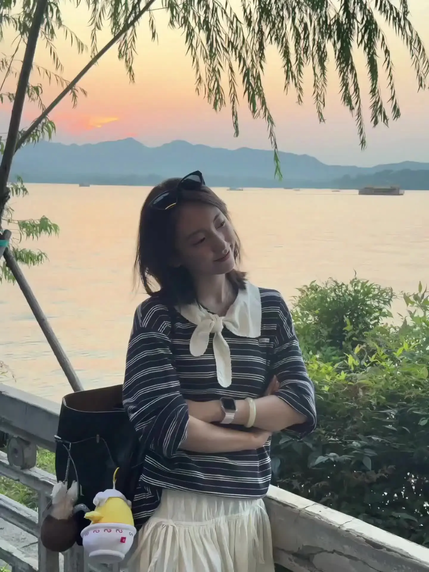 西湖的日落百看不腻🌄