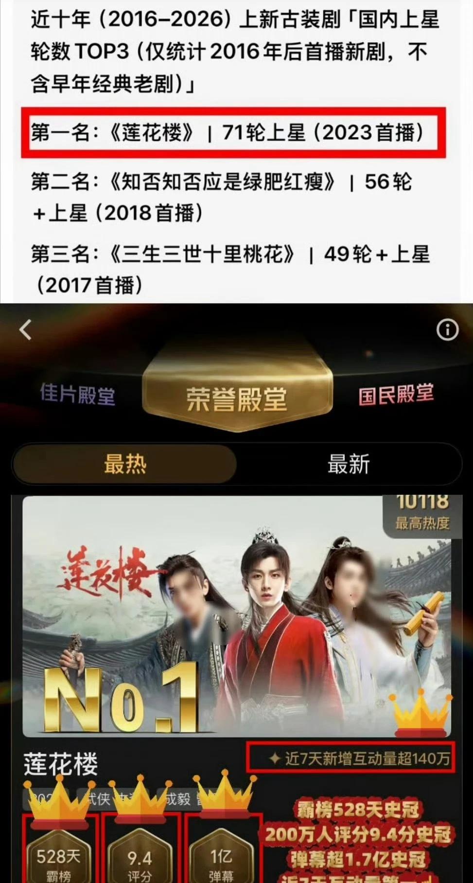 莲花楼值得更好！