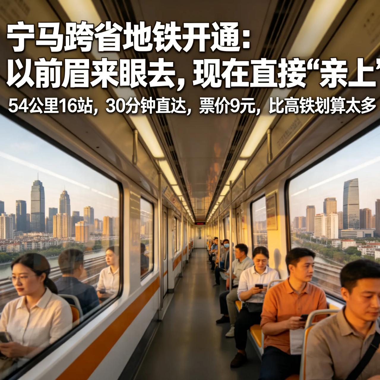 宁马跨省地铁开通，网友调侃：以前眉来眼去，这下直接“亲上”了
 
同样是跨省地铁