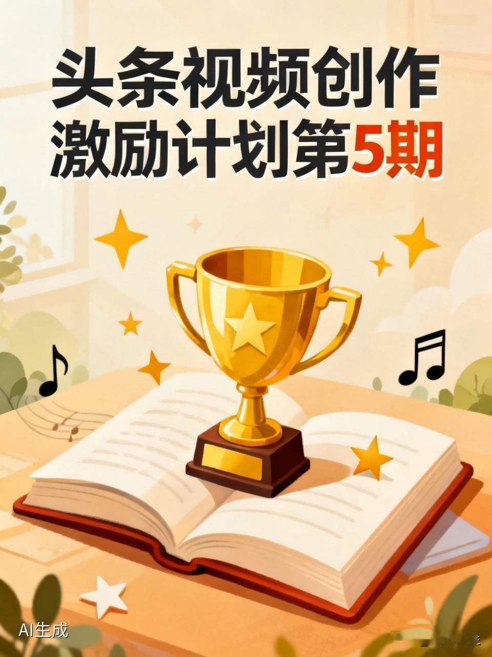 创作者计划，惠及广大参与者 
参加头条视频创作激励计划第5期，宛如一场挑战重重的