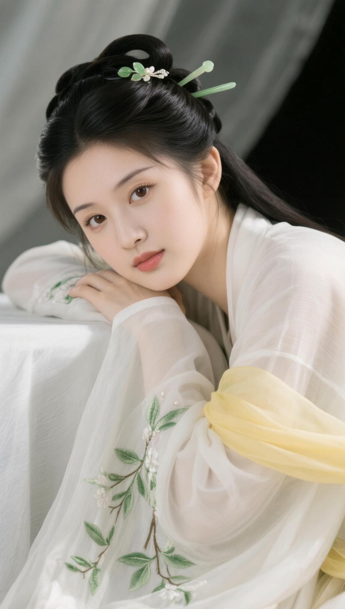 AI汉服卧姿照  抖音ai创作