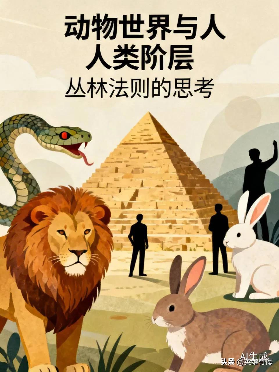 看清动物世界与人类的关系，你就明白了人类自己之间的阶层关系。
你是否认可动物世界