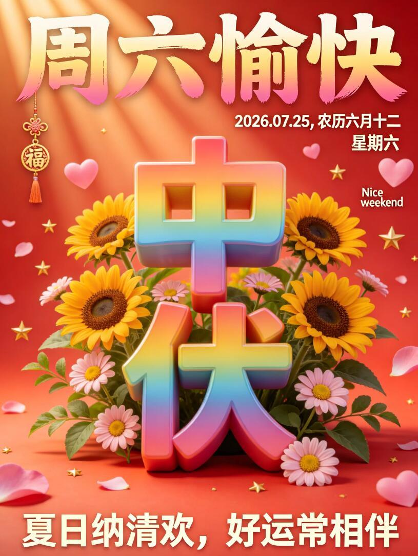 2026.7.25周六早安祝福图片壁纸拿图吱一声噢～ 