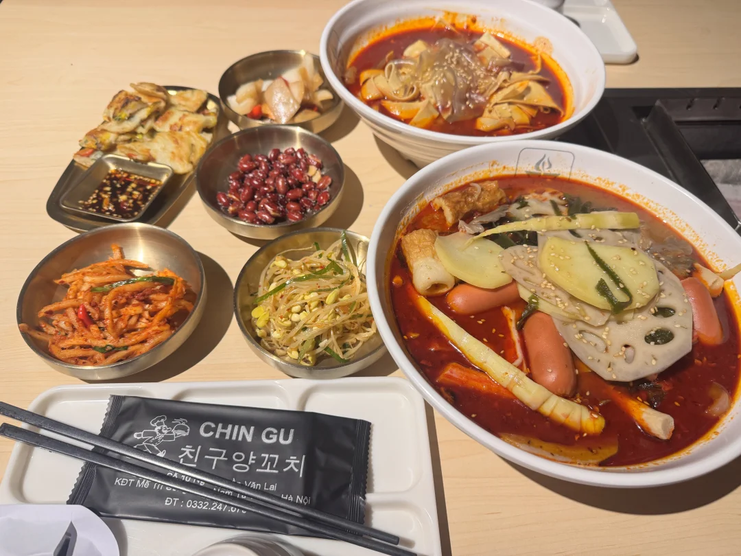 在河内韩国区吃到韩国人开的麻辣烫有点意外