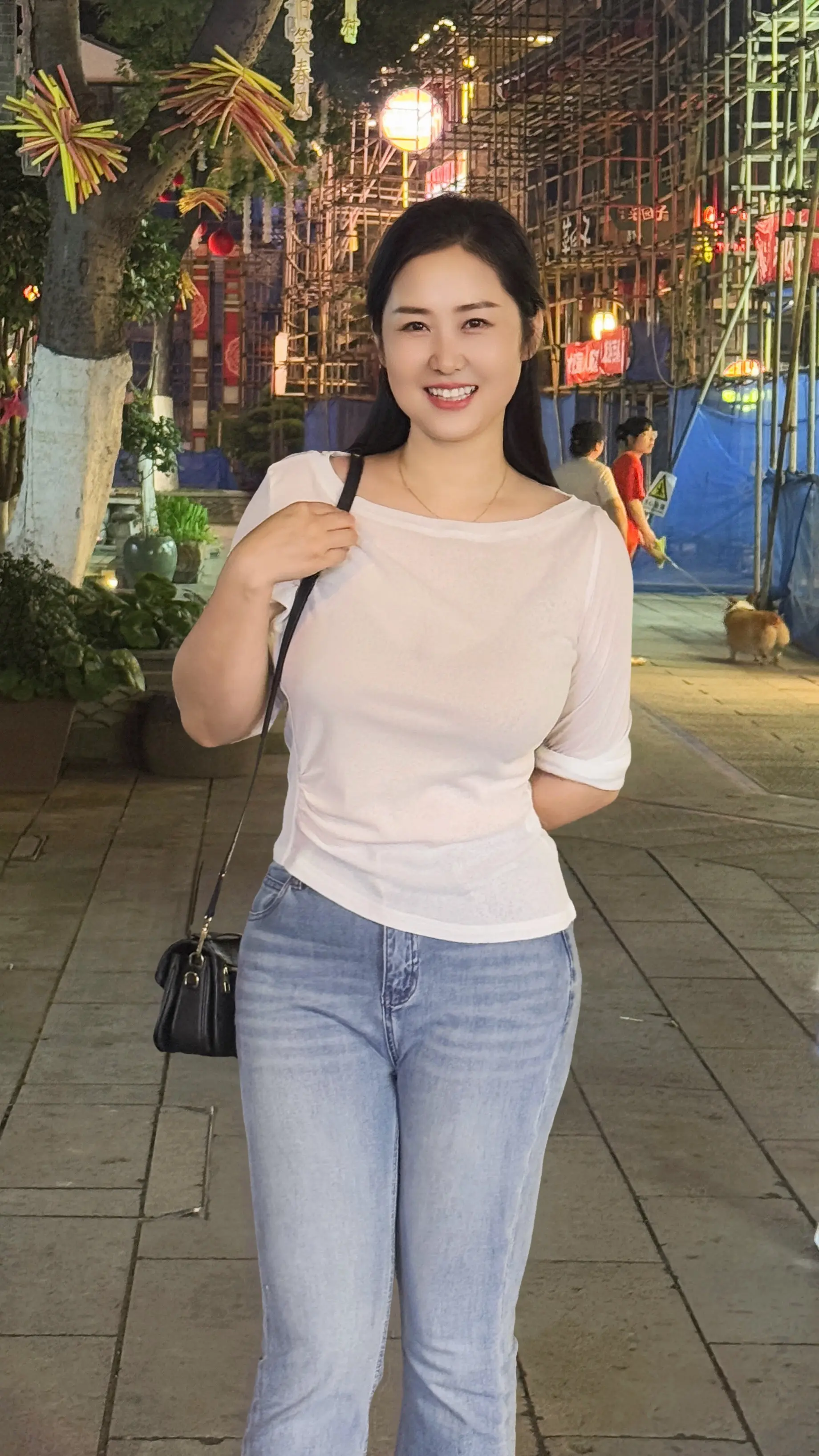 牛仔裤街拍