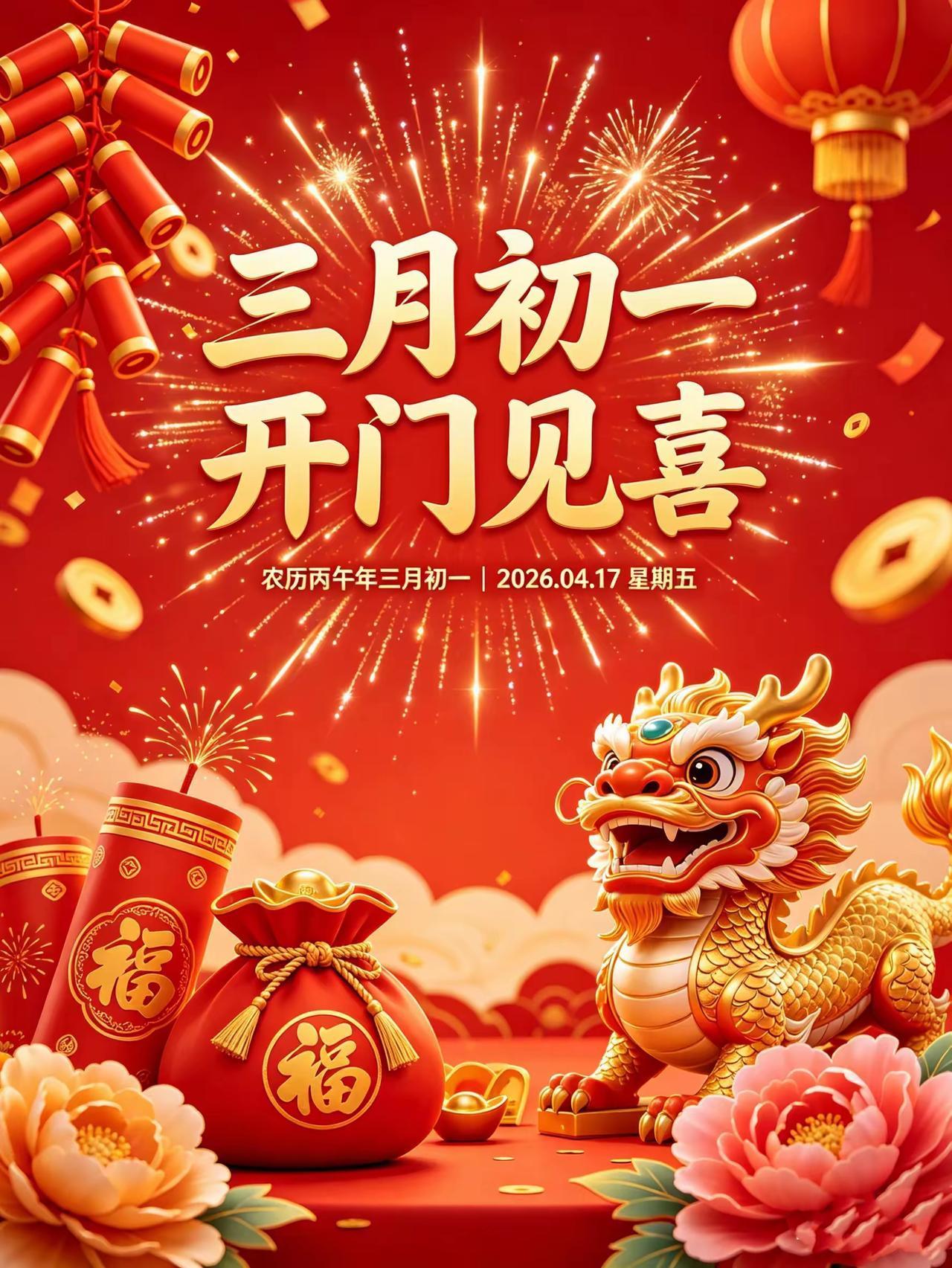 三月初一[玫瑰][福]早上好[招财进宝][大笑]
愿我们：所遇皆吉祥，所行皆坦途