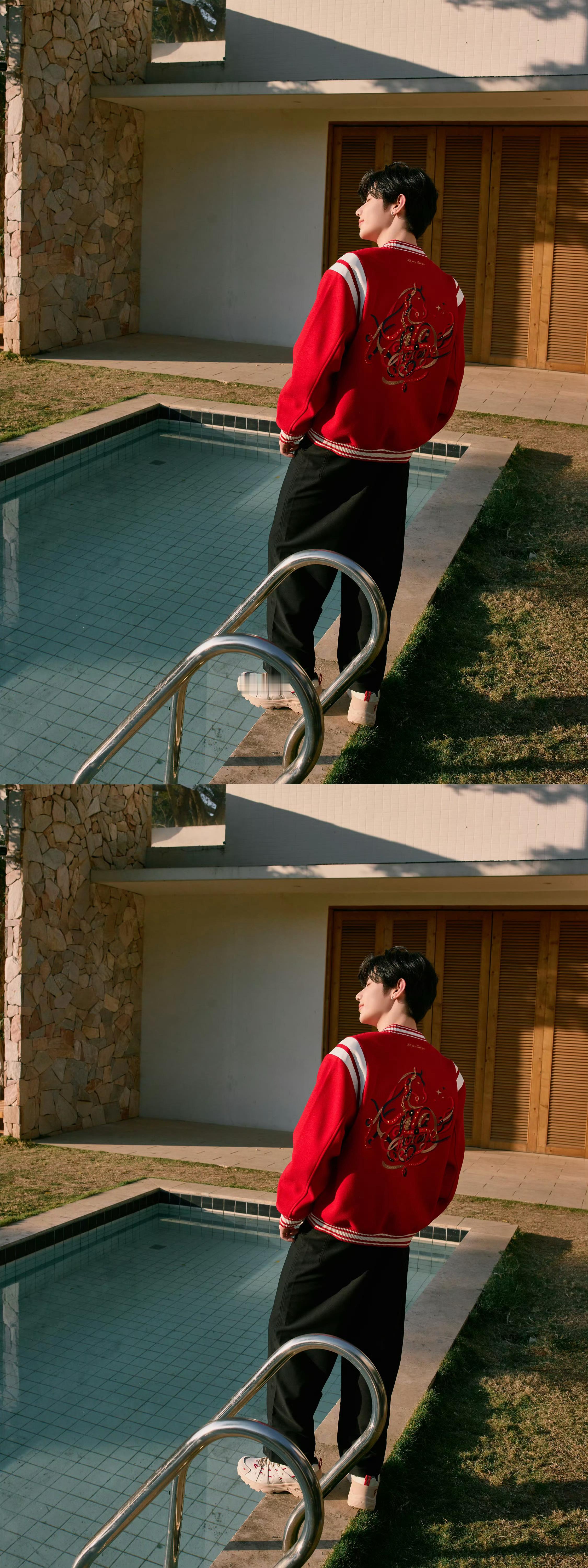 章昊FILAFUSION新鲜红衣大片，好帅气好喜庆好鲜活的昊昊🥰 