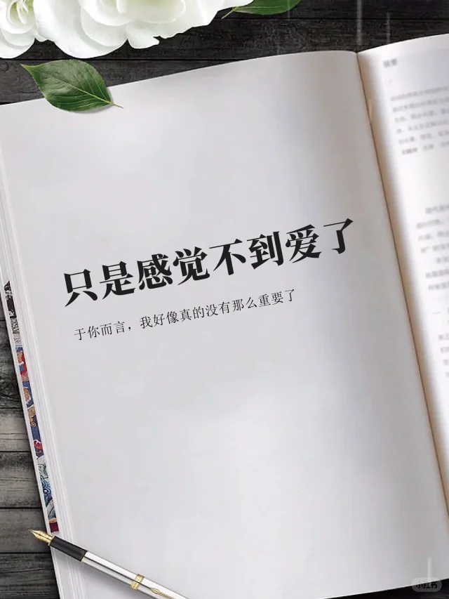 只是感觉不到爱了。