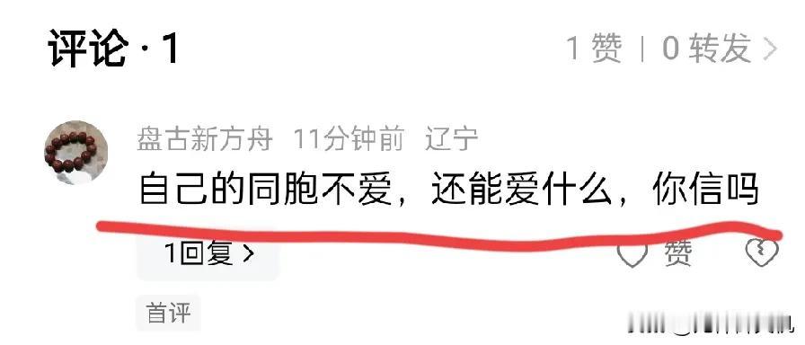 ~答论非所题的乱评~

答论下图1:
本人何时何处不爱同胞？本人向来爱国爱民族，
