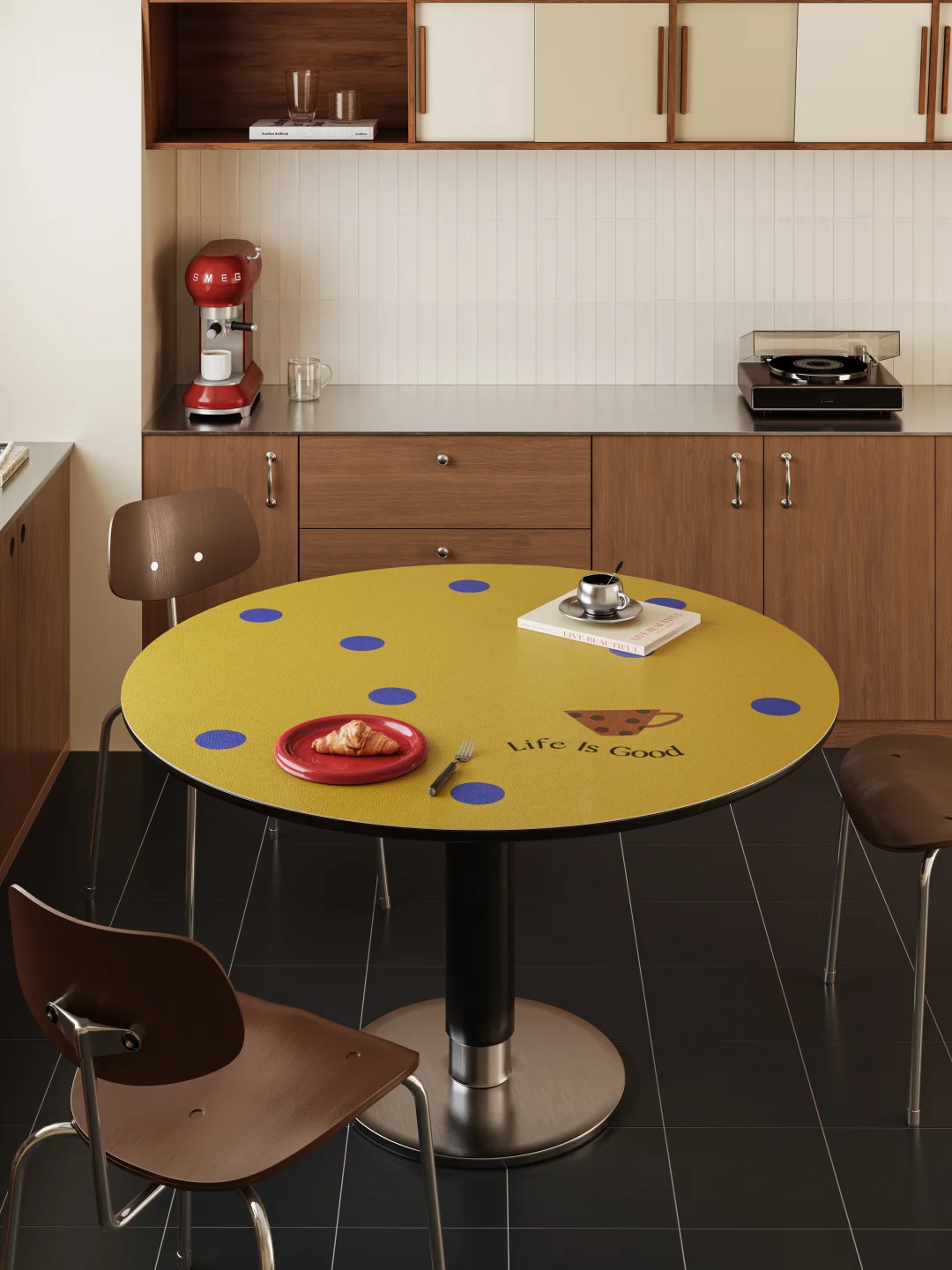 小众艺术款🟡🔵丹麦中古 Polka 圆桌垫