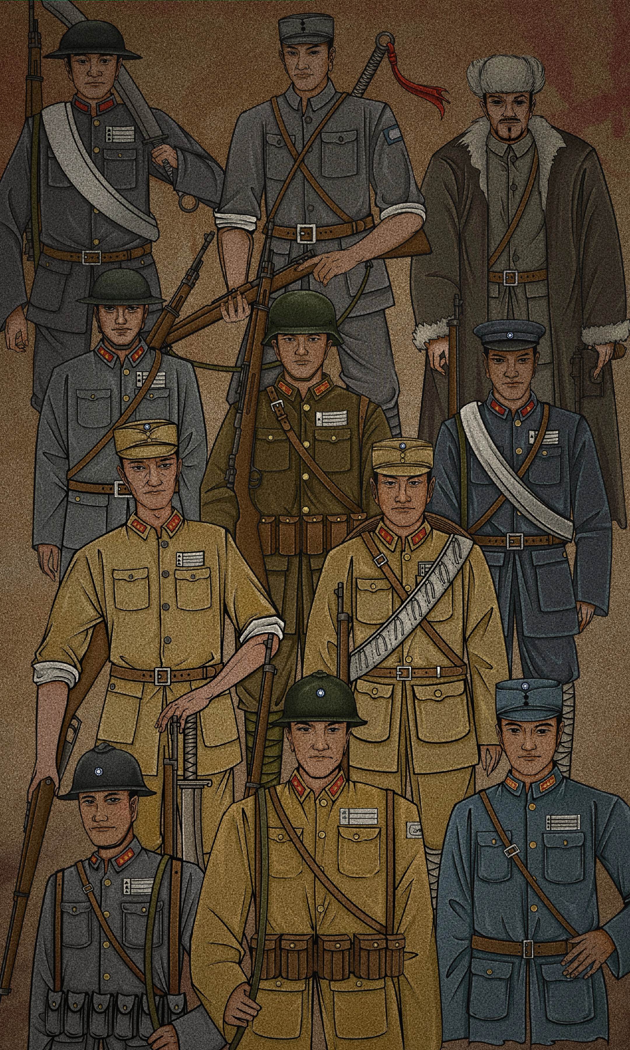 勿忘历史 世界和平 抗战胜利中华崛起国风插画