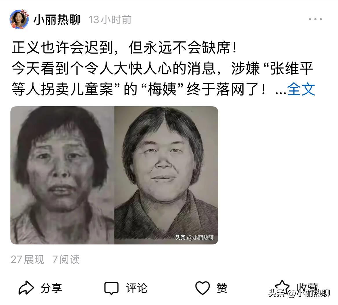 咱普通人是不是不能写敏感话题啊？

昨天下午写了一篇关于“梅姨”落网的微头条，过