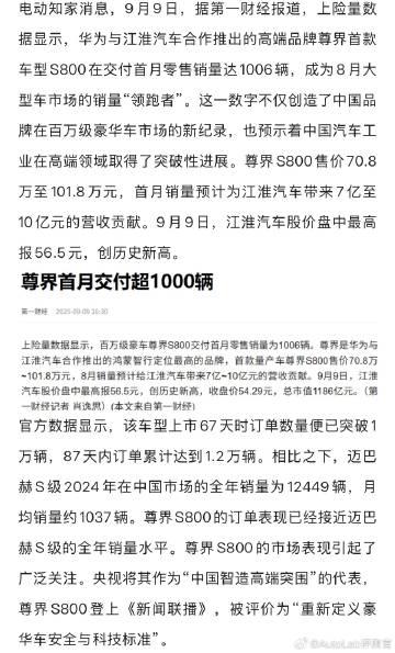 尊界首月交付破千，华为把百万级市场也打下来【来自懂车帝车友圈】