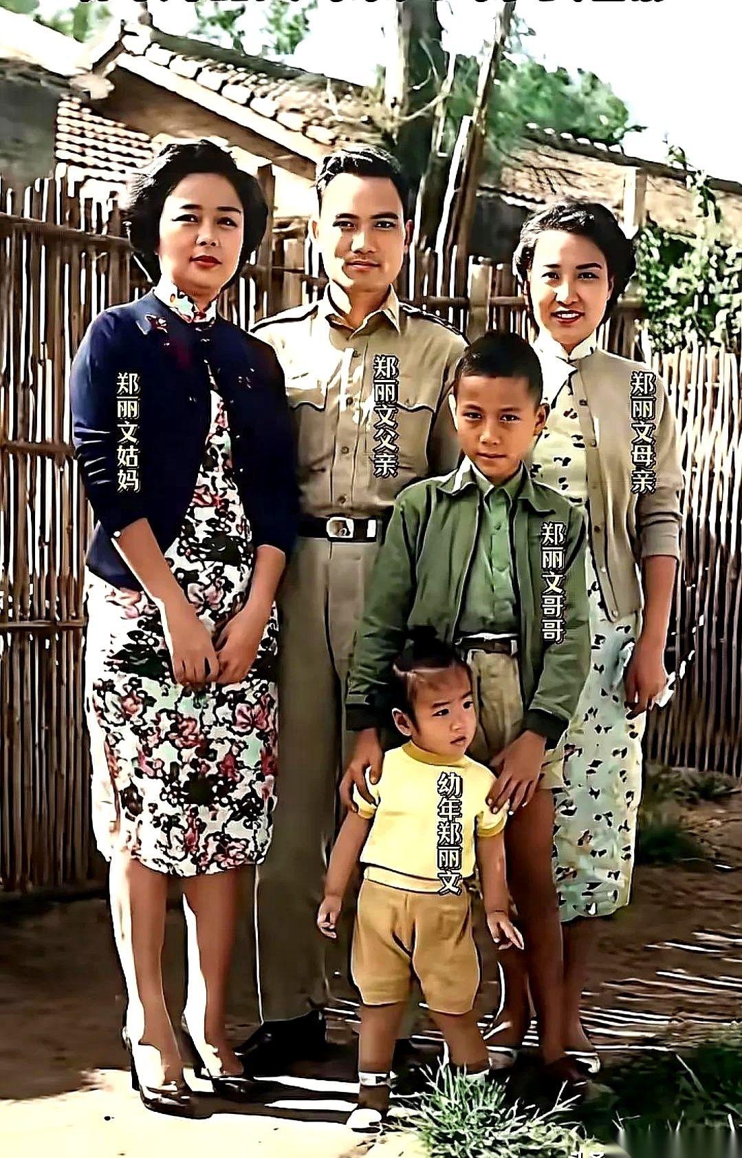 网上刚透出了一张郑丽文一两岁时的家族老合影。
让人多看两眼的，根本不是什么名流排