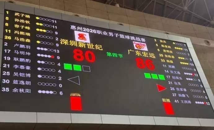 广深二番战宏远5分险胜，杨溢下半场大爆发狂砍19分，徐杰状态欠佳，两人五犯离场
