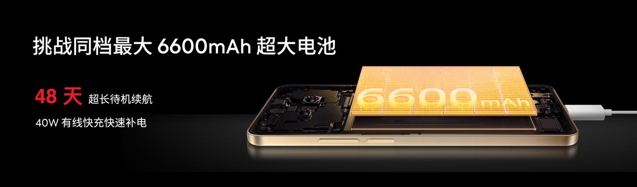 Note 16重新定义国⺠续航新标准，挑战同档最大电池续航。6600 毫安时超大
