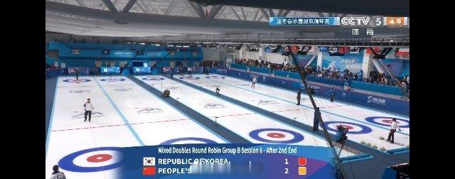 混双冰壶中国vs韩国 中国队在混双冰壶项目中表现出色，已取得三连胜，展现了强大的