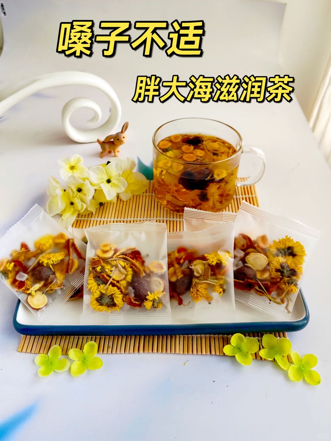 嗓子上火，干哑痒，胖大海罗汉果菊花茶