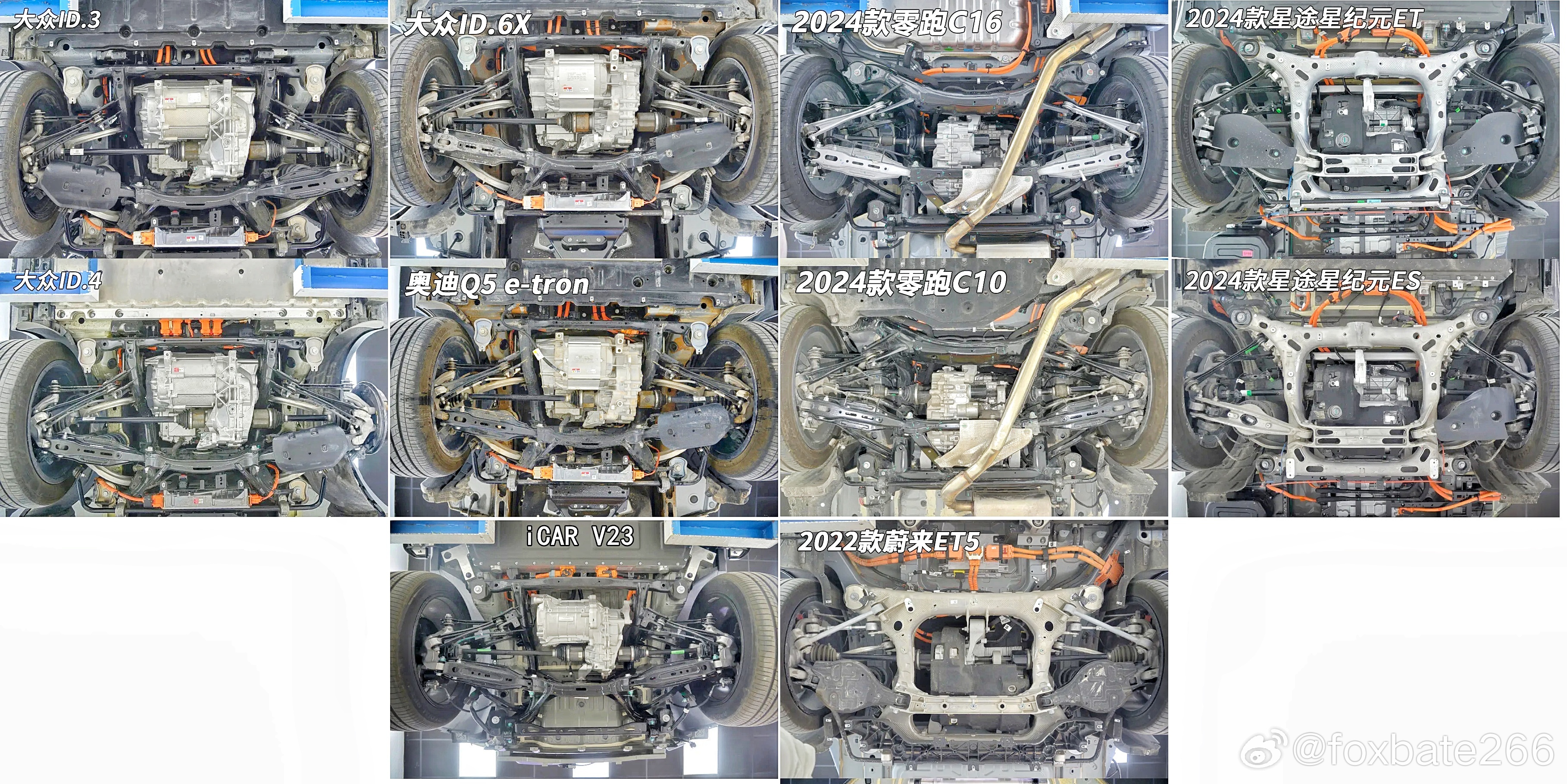 4类5连杆的的几个电车。。。左侧5个电机在后轴前面，大概跟toe杆位置很近了。。