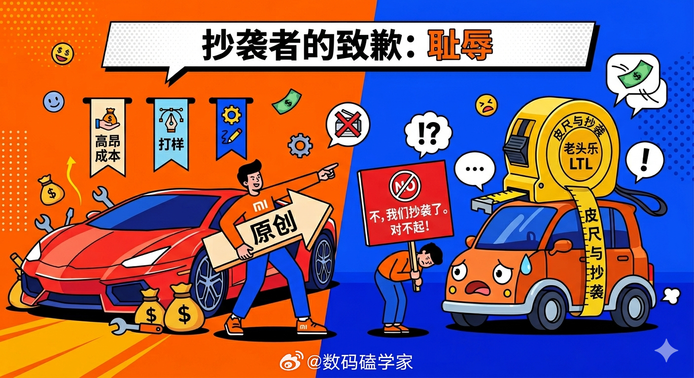 老头乐向小米汽车致歉做低速电动代步车的直接把小米SU7的外观原封不动搬过去，最后