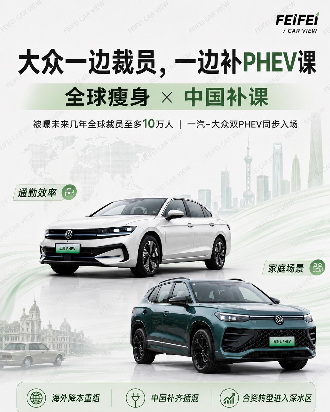 大众一边裁员10万，一边在中国补 PHEV 课这两天大众裁员的消息挺猛。
被曝最
