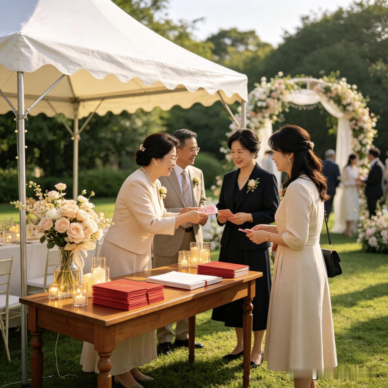 昨天参加了学校同事女儿的草坪婚礼，本来是喜庆的场面，可是看到同事脸上不愉快的感觉