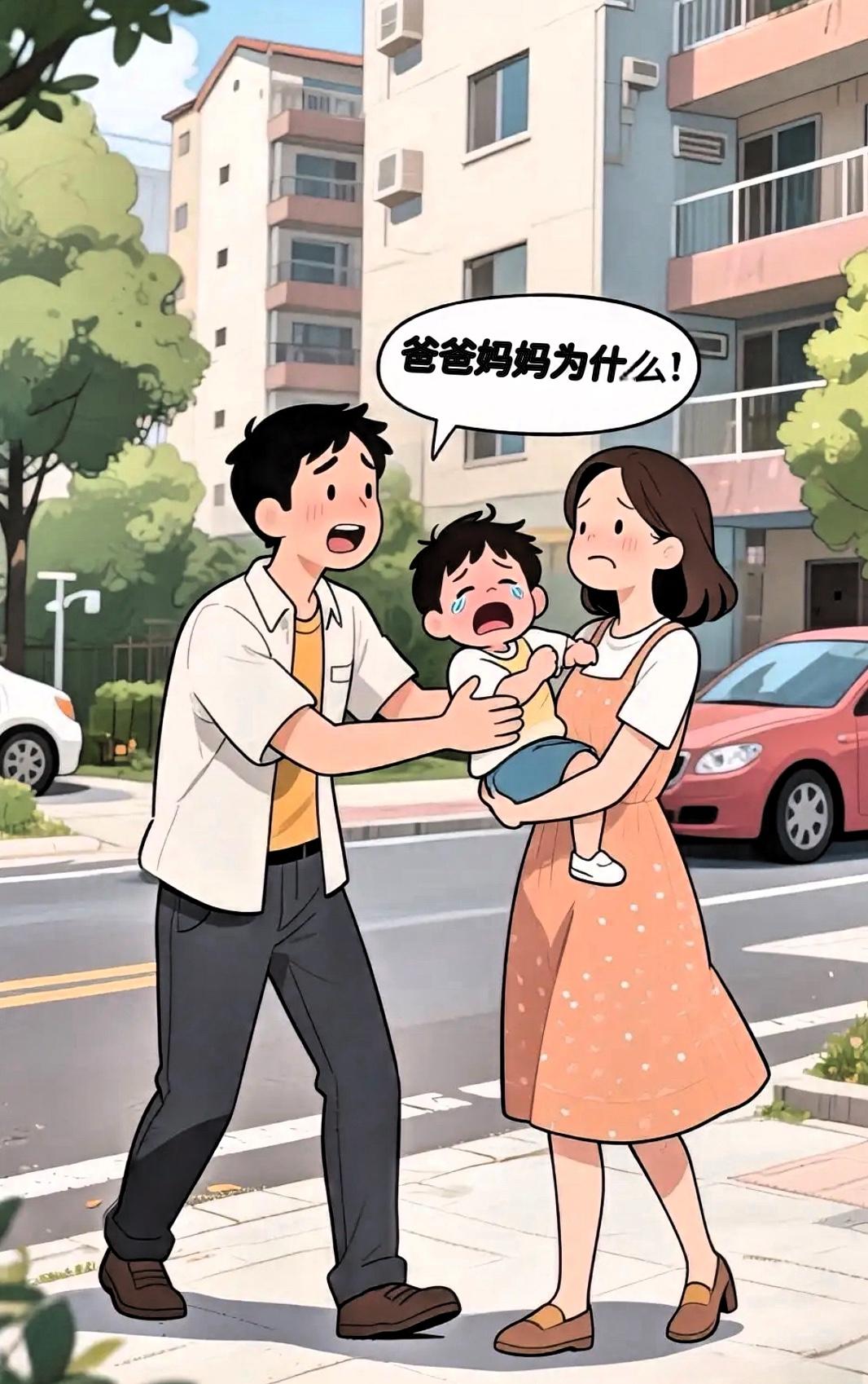 爸爸妈妈
为什么你们一起生下了我
又却不能一起好好爱我
心里像被重锤敲了一下

