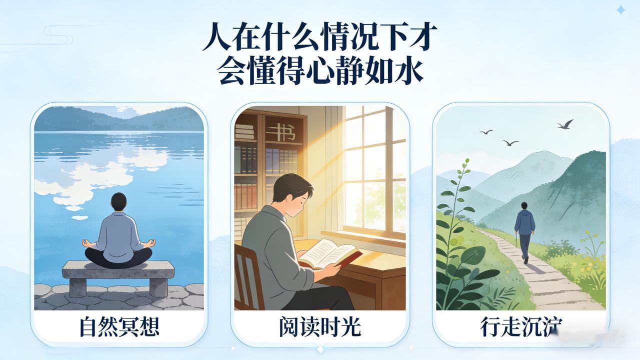 人在什么情况下才会懂得心静如水中年心境感悟