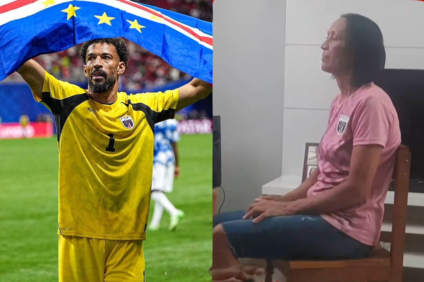 昨天一战封神的佛得角门神 Vozinha 的妈妈原本想来美国看他踢世界杯，但因为