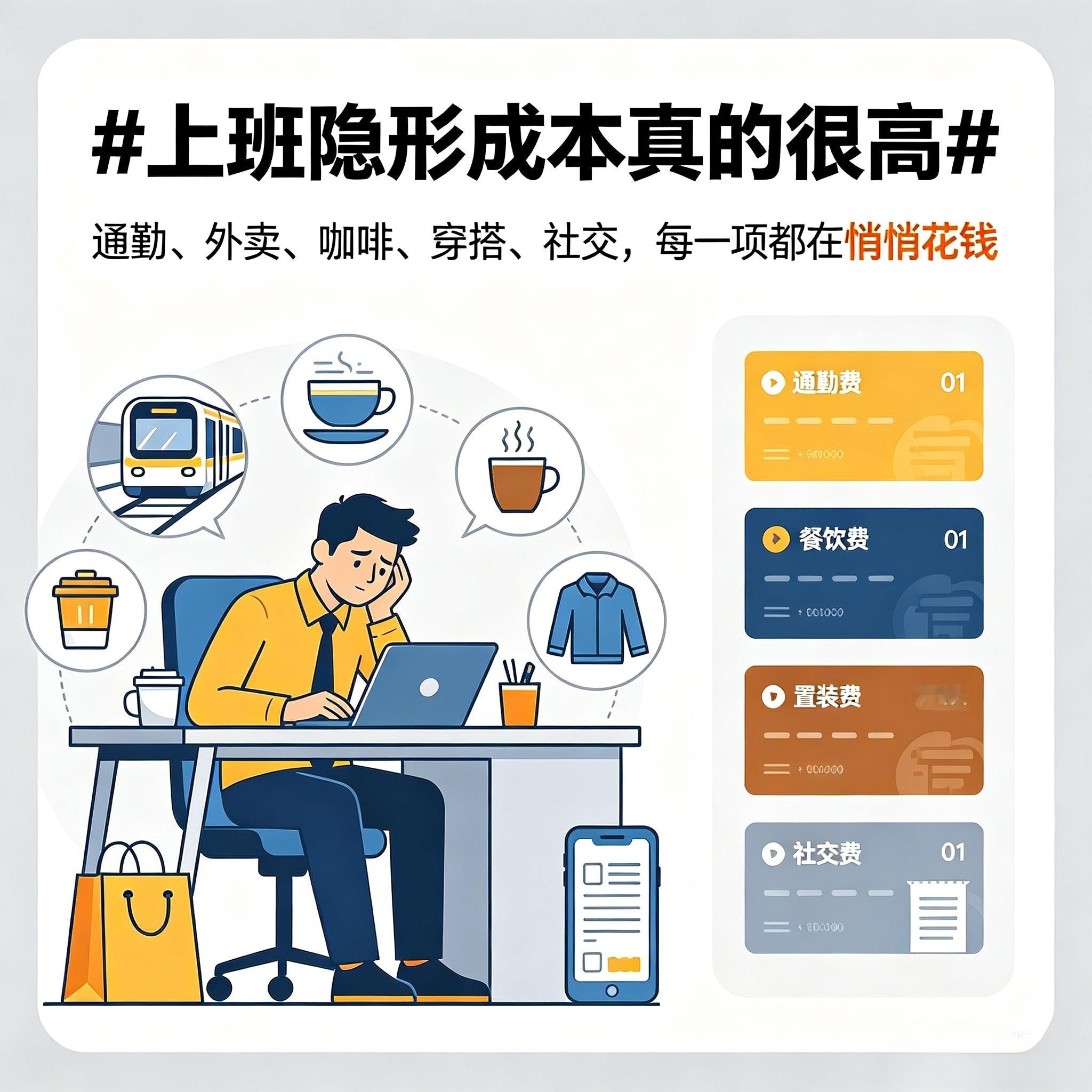 上班隐形成本真的很高 你以为上班一直在赚钱？但是，一些隐形根本有算过吗？每天2小