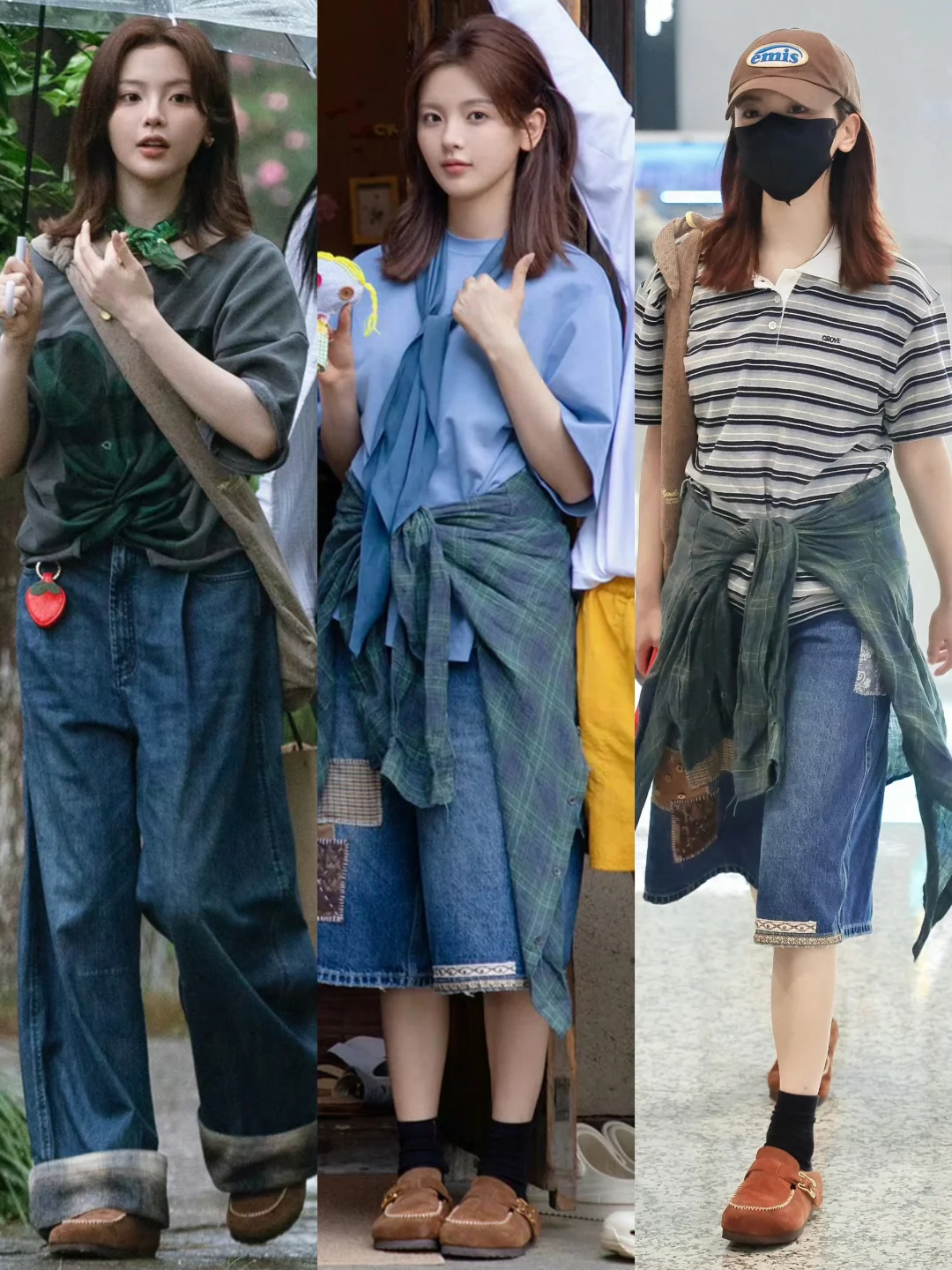 杨超越《向往的生活》3套穿搭，不追求少女感！