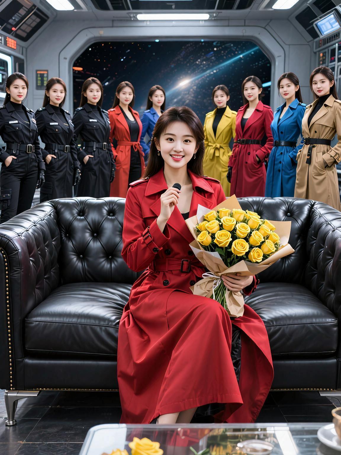 AI宇宙时尚大片 抖音ai创作 高颜值美女