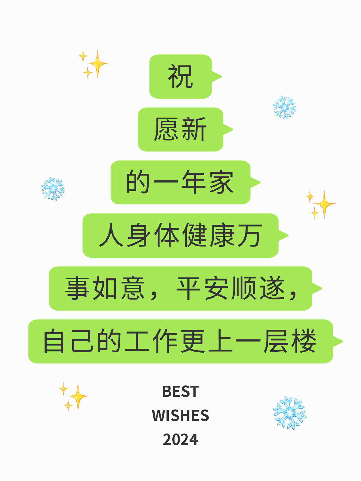 祝愿新的一年家人身体健康万事如意，平安顺遂，自己的工作更上一层楼