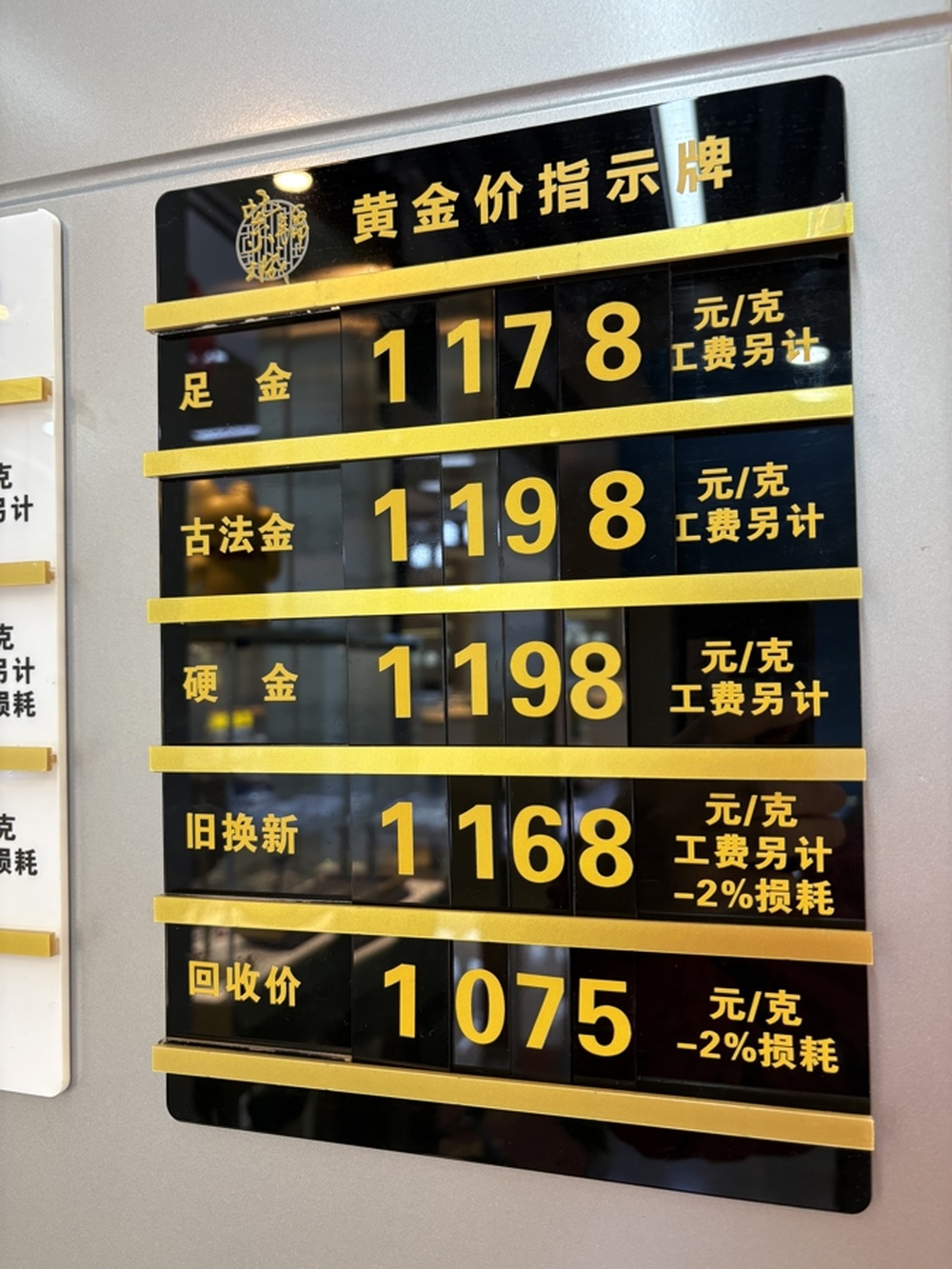 金价震荡，黄金回收稍退温，生肖金饰受热捧