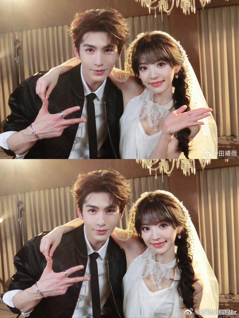 居然真的是头纱西装啊啊啊啊结婚！张凌赫｜田曦薇｜逐玉