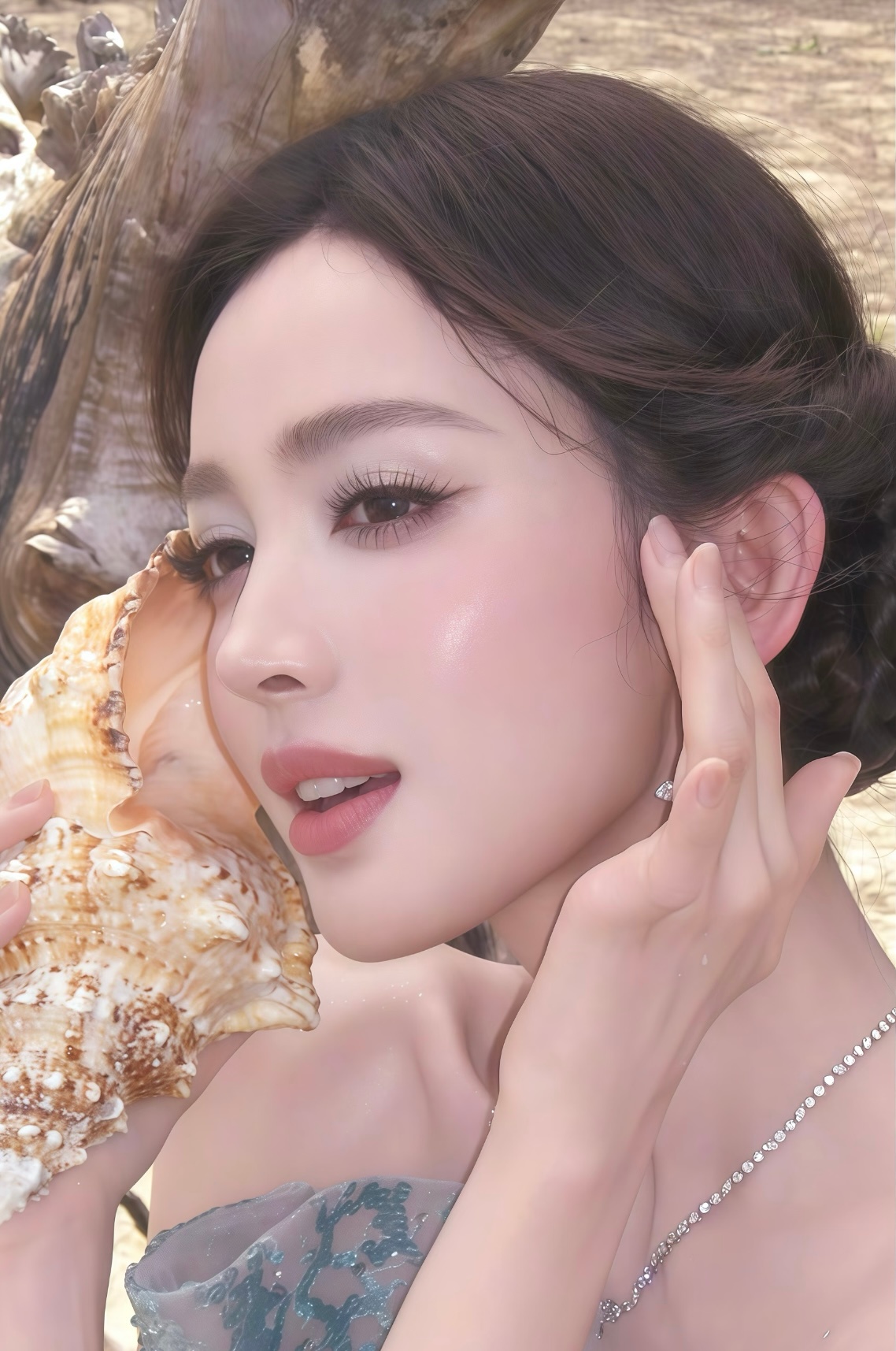 韩国偶遇娜扎度假这就是大美女吗？私下全是素颜娜扎