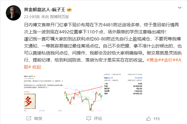 昨日周三5.27号博文操作笔记，部署5单，合计拿下370点！！实时布局，全程跟进