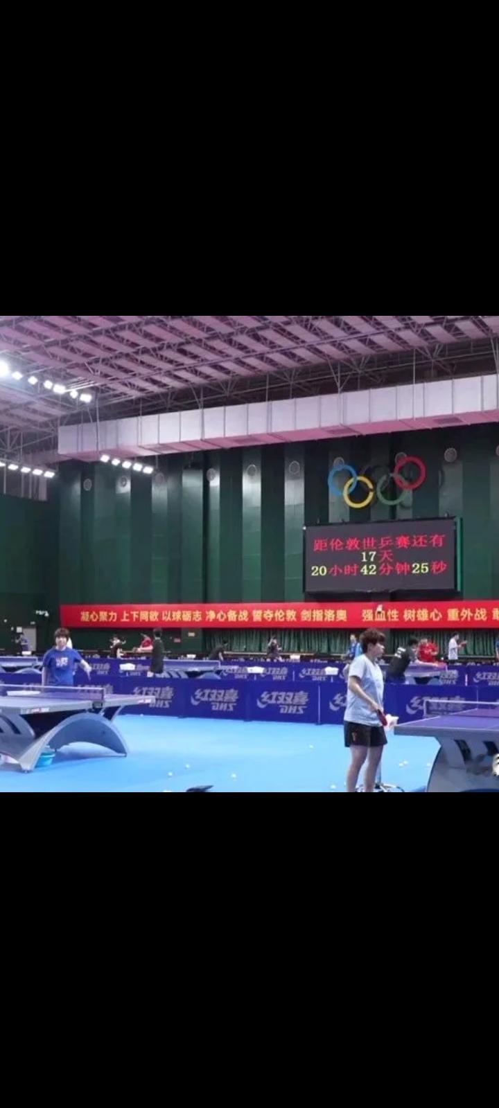 国乒备战伦敦世乒赛团体赛的标语，凝心聚力，上下同欲
以球砺志，静心备战，誓夺伦敦