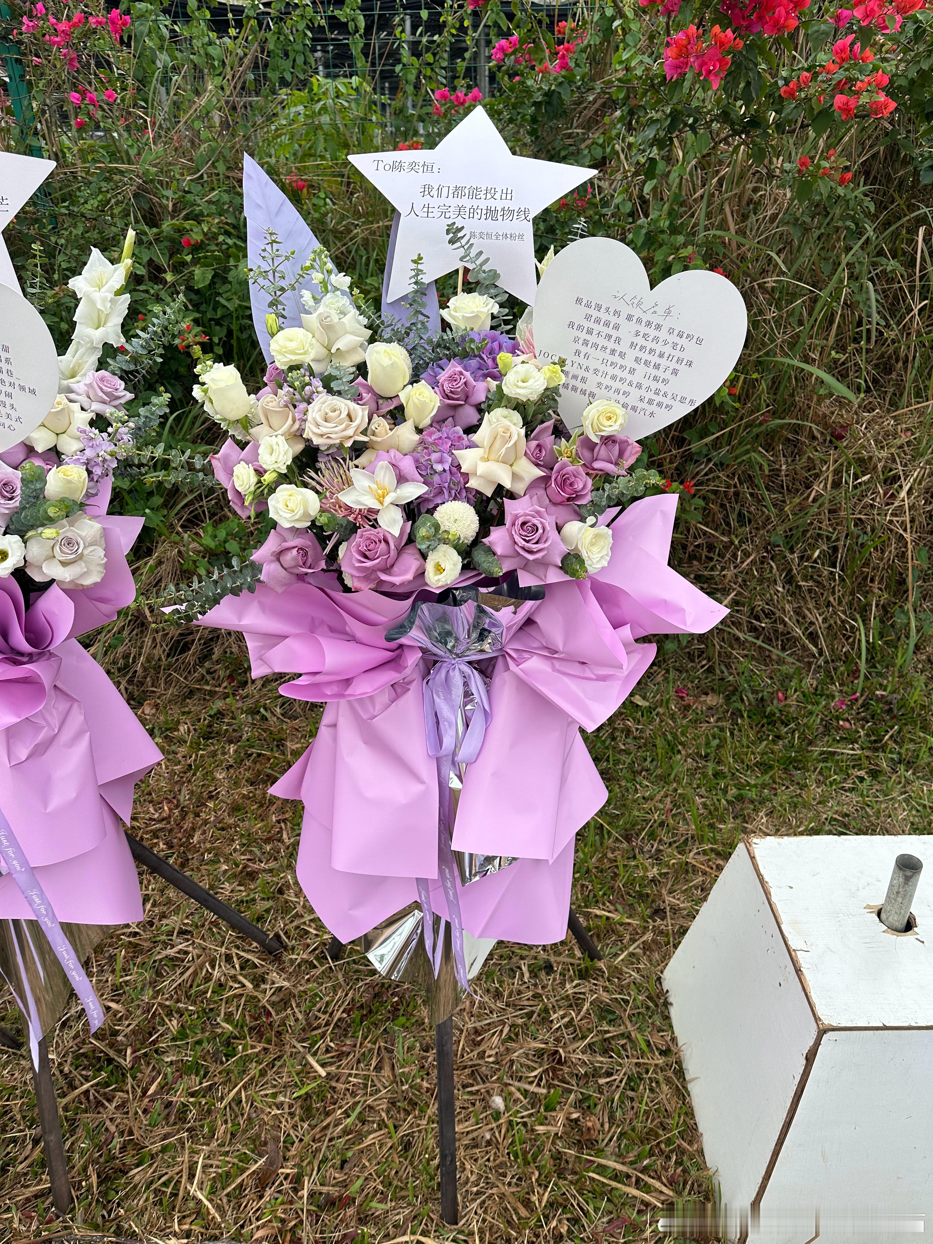 我的眼里看不见别的，全是紫色的花篮💜🌺陈奕恒周扬 TF我们的少年时代2开机