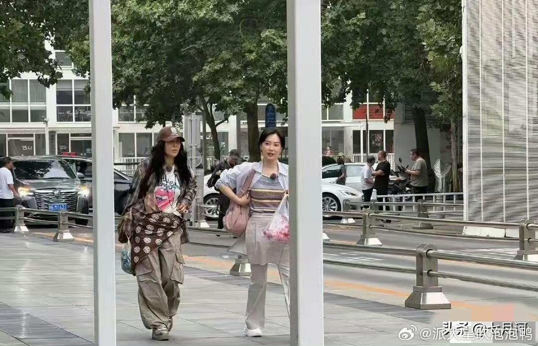 陈数与那英现身大街，气质对比强烈，那英的随性模样像极了邻家大妈 