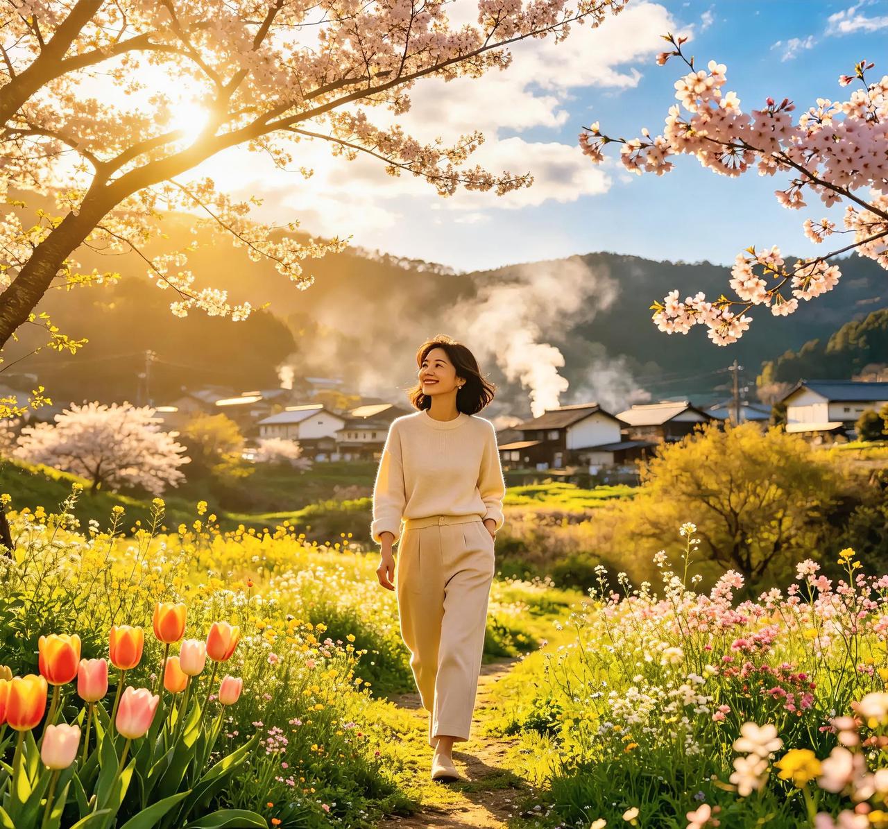 风遇山花，春染人间，
所有温柔与浪漫，都在春天缓缓登场🌷
 
褪去冬日寒凉，拥