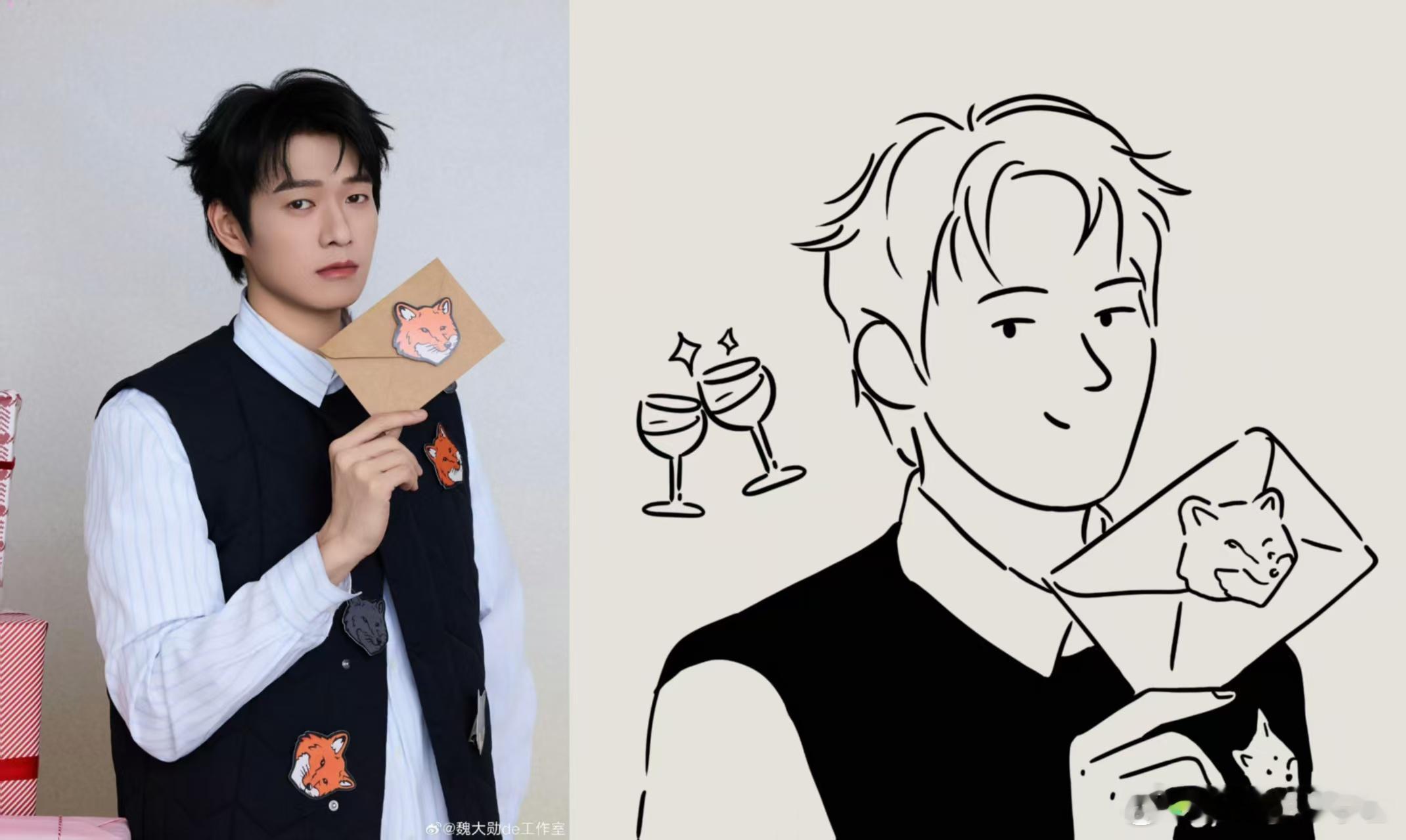 用0秒就猜出了魏大勋 看到漫画版本的时候，真的是觉得自己0秒猜出魏大勋的简笔画，
